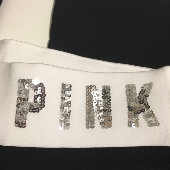 🆕VICTORIA’S SECRET PINK - BLACK BLING YOGA PANTS - Picture 5 of 11